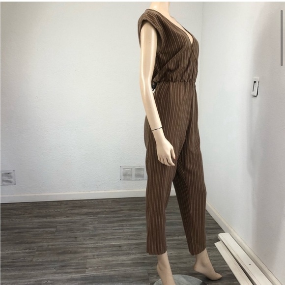 GRADE & GATHER jumpsuit sleeveless V-neck stripes - Picture 3 of 16